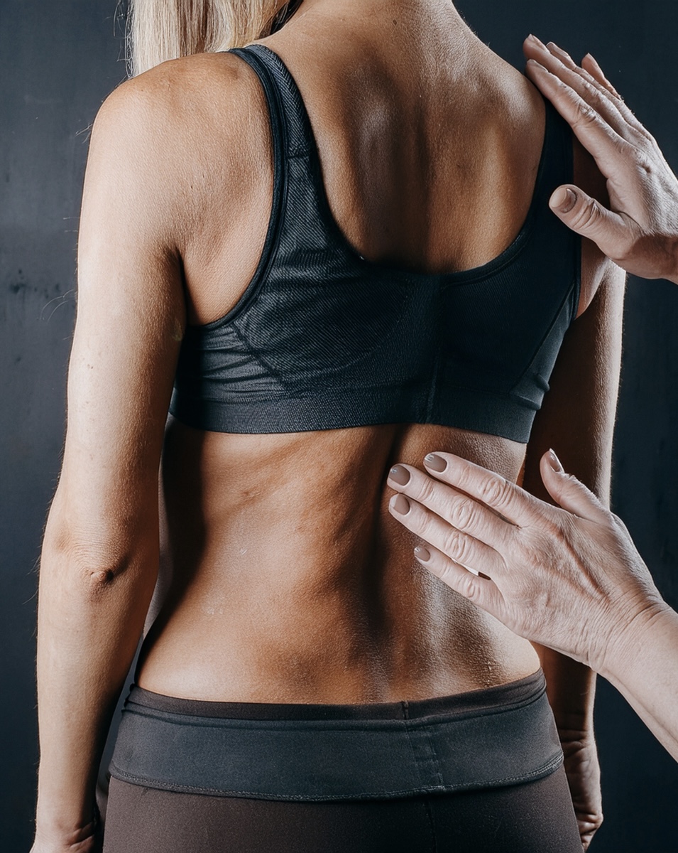 Physiotherapy session for a human